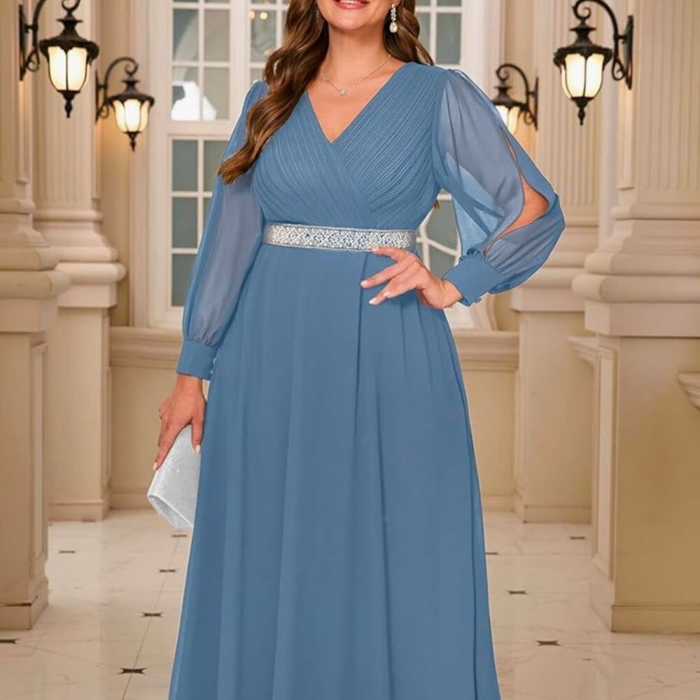 Formal Dresses for Women, Long Sleeve Evening Dress PLUS SIZE NEW 2026 - Picture 11 of 16